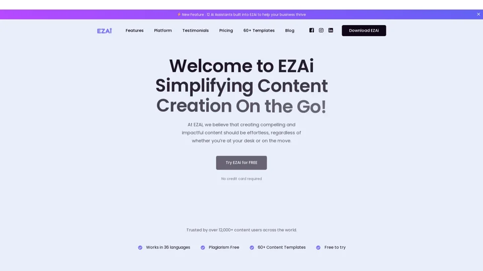 Copywriting Tool | EZAI APP