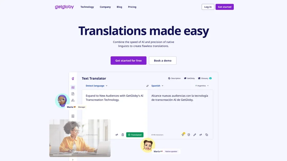 GetGloby: Advanced AI and Expert Human Translations