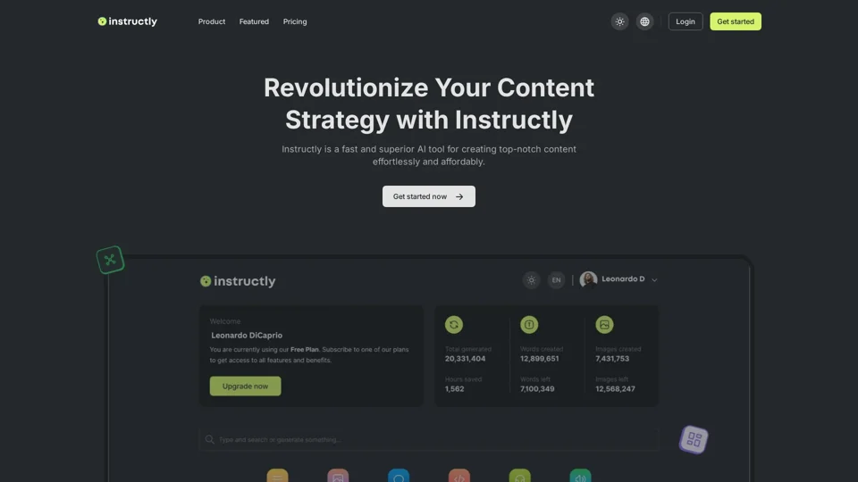 Instructly - #1 AI Writer to build content within minutes