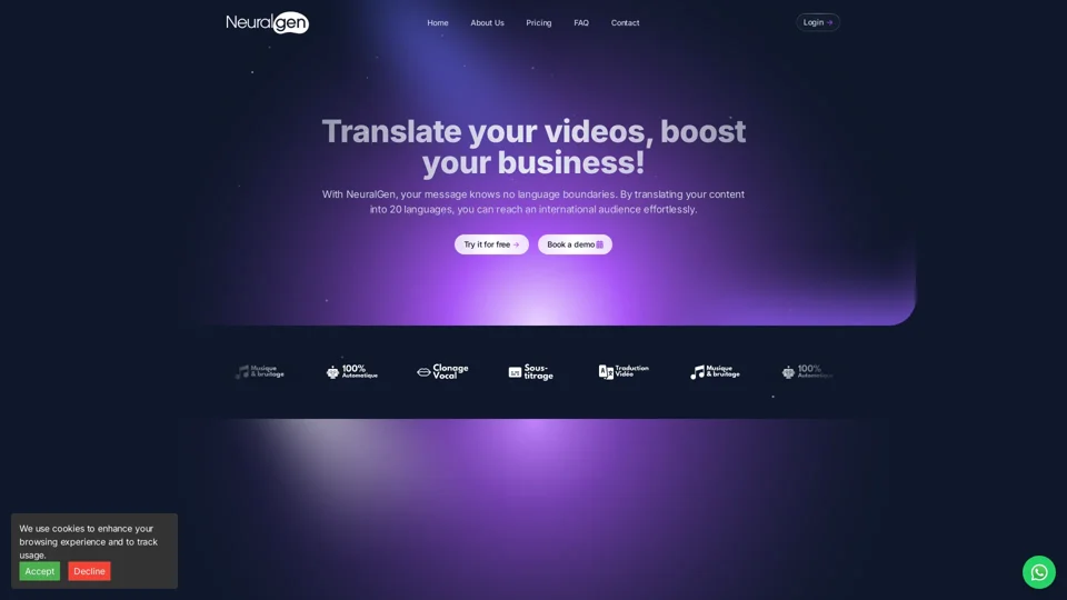 NeuralGen.ai - Traduction de vidéos automatique