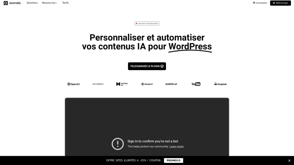 otomatic.ai : Générez du contenus IA pour Wordpress
