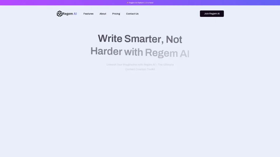 Powerful AI Writer & Image Tool - Regem AI Platform