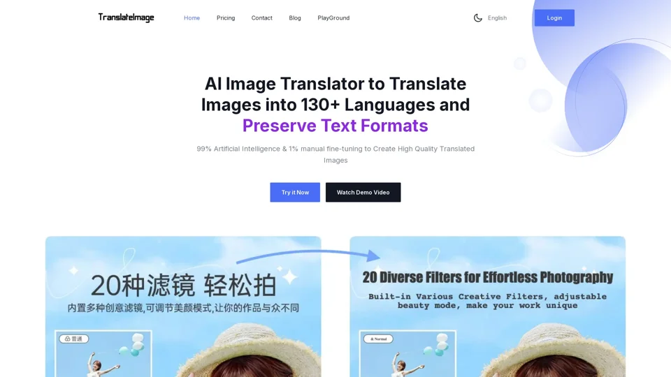 Translate Images while Preserving Text Formats - AI Image Translator