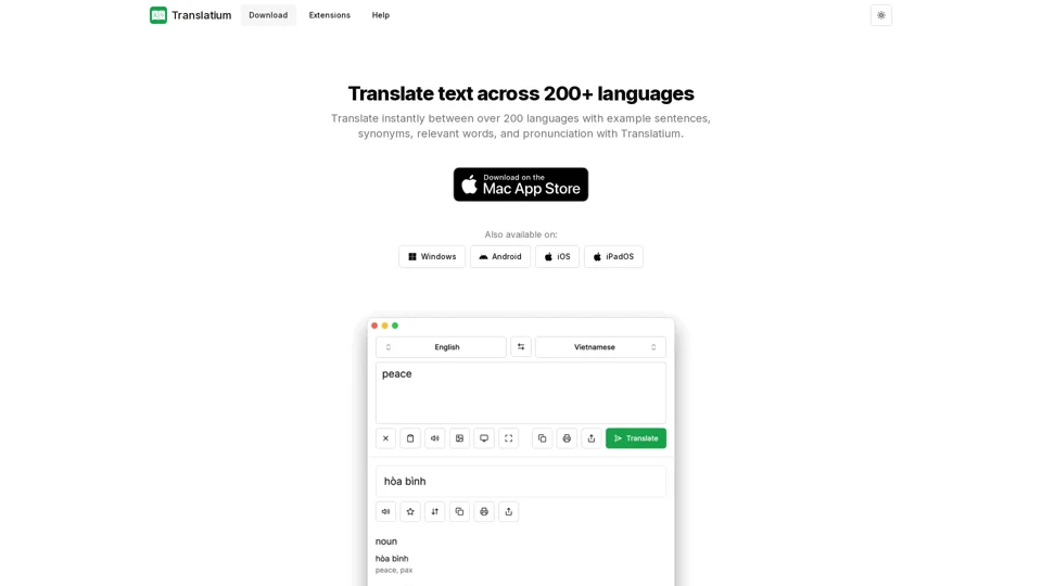 Translation app - Translatium