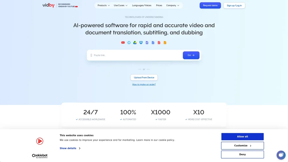 vidby for translation, dubbing and creation of subtitles service