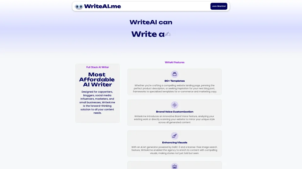 WriteAI | WriteAI.me - Best Affordable AI Writer