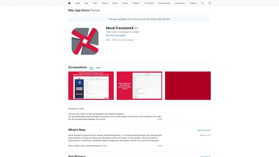 MockTranslateX on the App Store