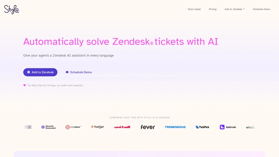 Stylo | #1 Zendesk AI Assistant