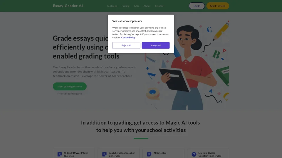 Essay Grader AI - Grade essays using AI for free
