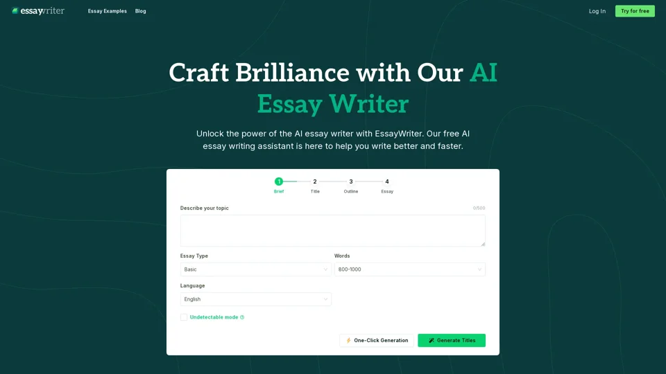 AI Essay Writer - Free Essay Writing Assistant | EssayWriter