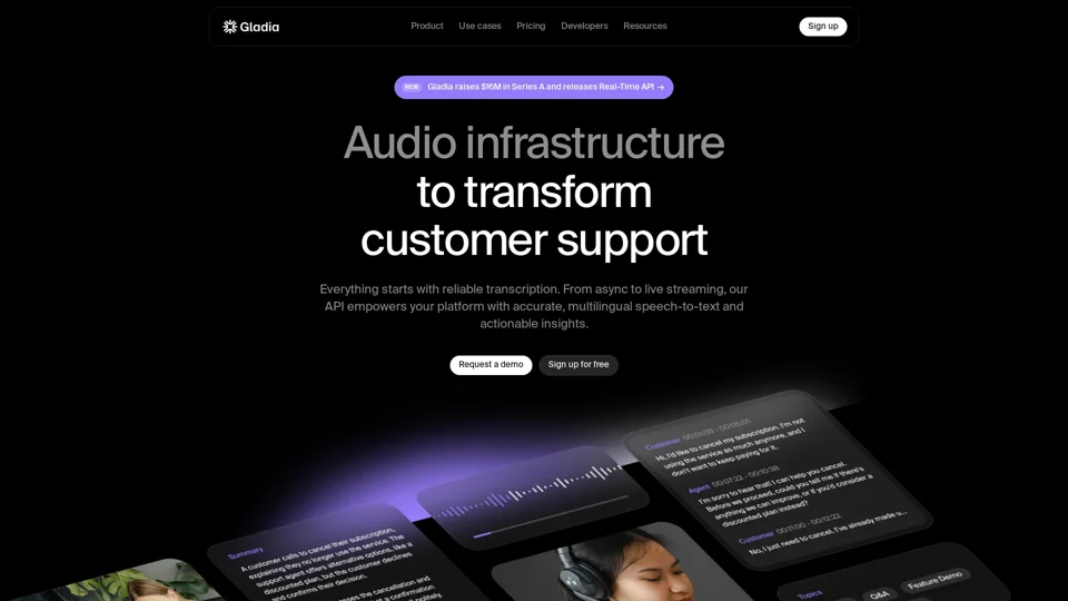 Gladia I Audio Transcription API