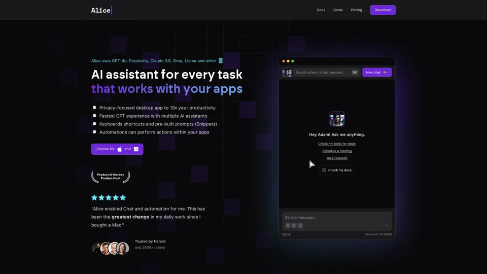 Alice - ChatGPT desktop app with superpowers!