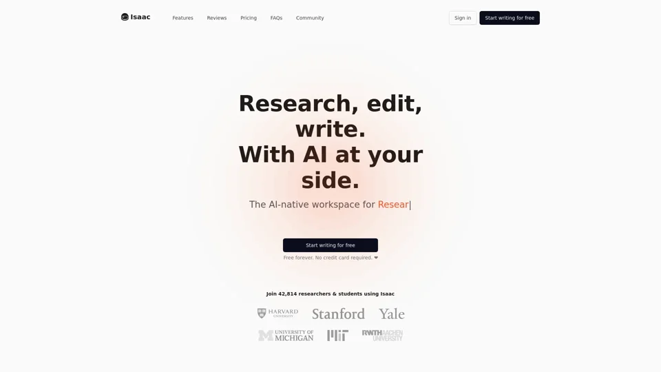 Isaac Editor - AI-first Text Editor For Academic Writing