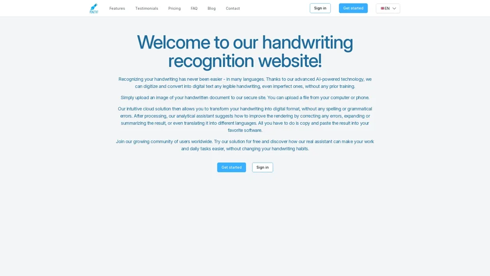 Pen2txt - handwriting recognition (HTR)