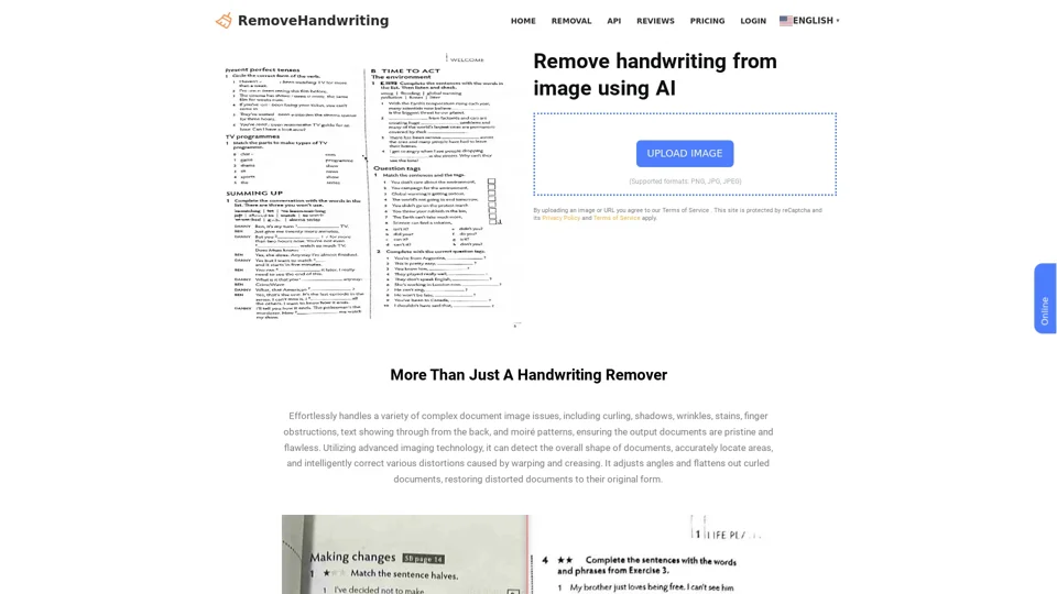Remove Handwriting - The Only Free Online Tool for Image & PDF