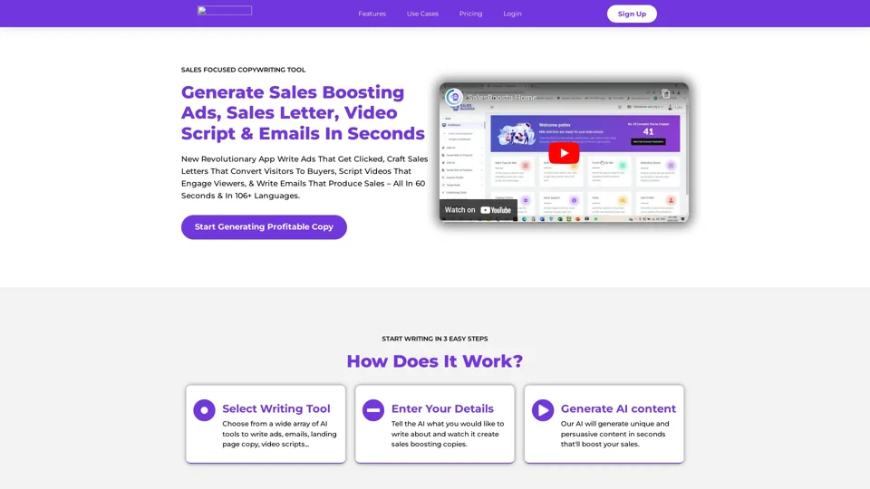 SalesBoosta – Your Trusted Direct Response Copywriting Tool