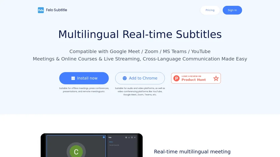 Felo Subtitles - Live Captions & Translated Subtitles