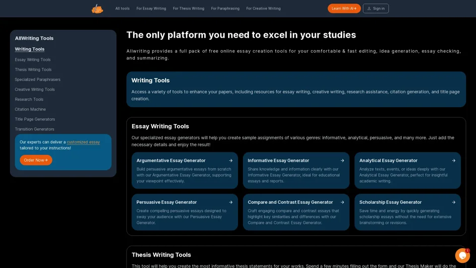 The Only Platform you Need to Excel in your Studies | AllWriting