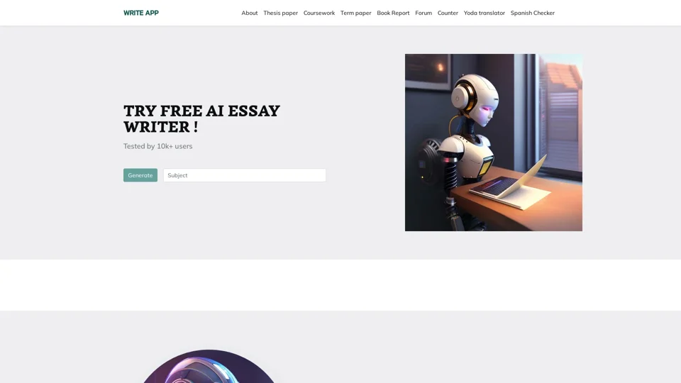 AI Paper Writer - WriteApp!
