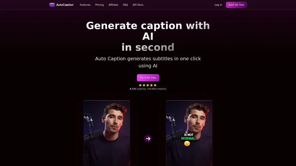 Auto Caption AI - Easy to use