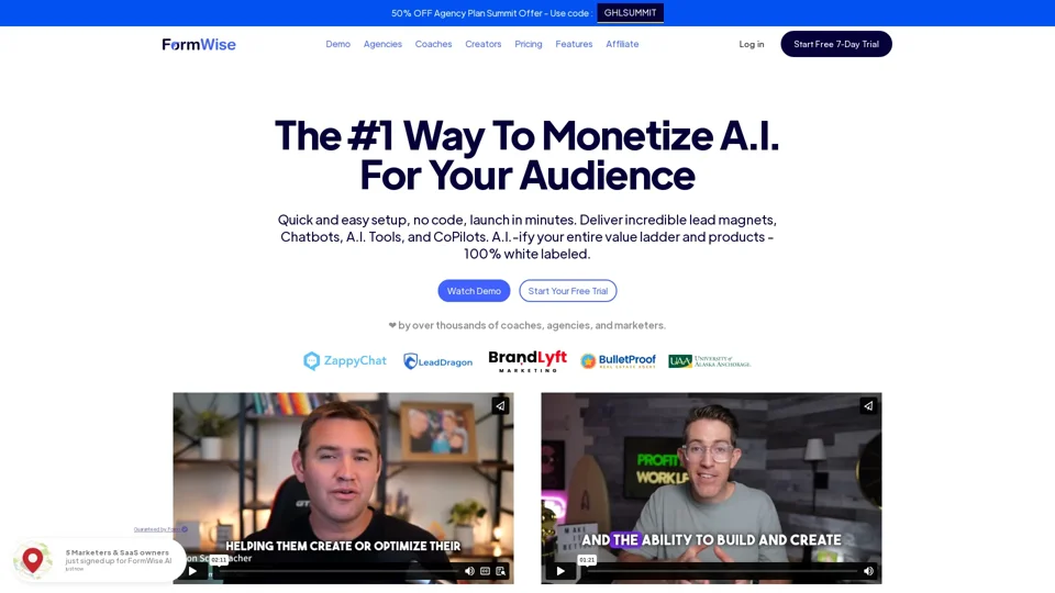 FormWise.AI | Create White Label AI Tools For Your End Users