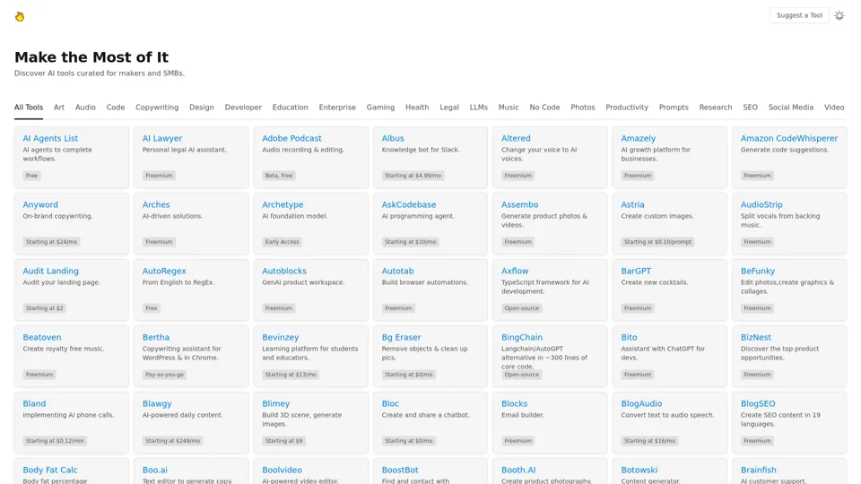 Rise of Machine — Discover AI tools curated for makers and SMBs.