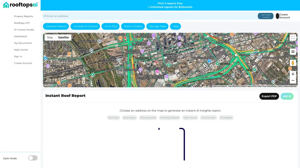 Unlimited Roofing Reports and Property Data with Rooftops AI