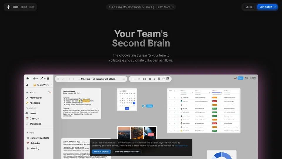 Sune AI - The Collaborative AI Operating System