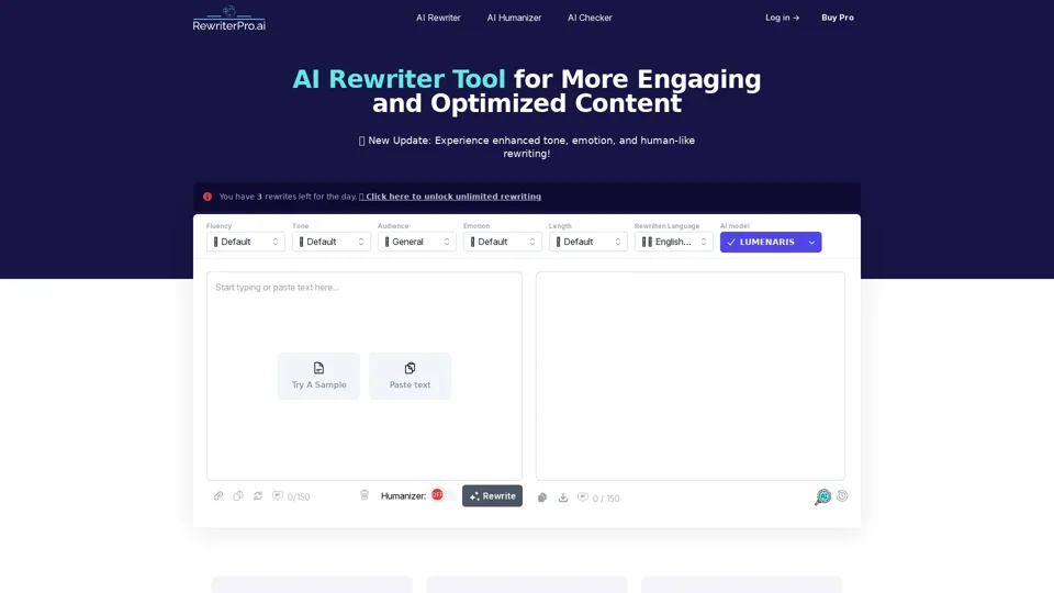 AI Rewriter - Sound Human, Improve Clarity and Flow