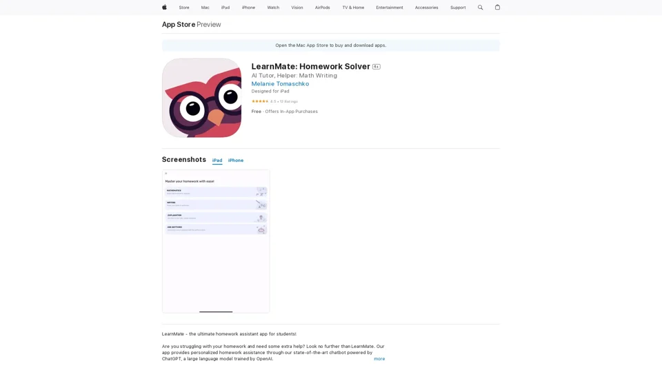 LearnMate: Homework Solver on the App Store