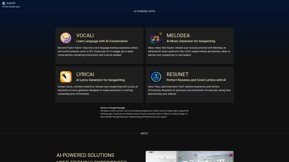 AUDOIR | AI Web & Mobile Apps