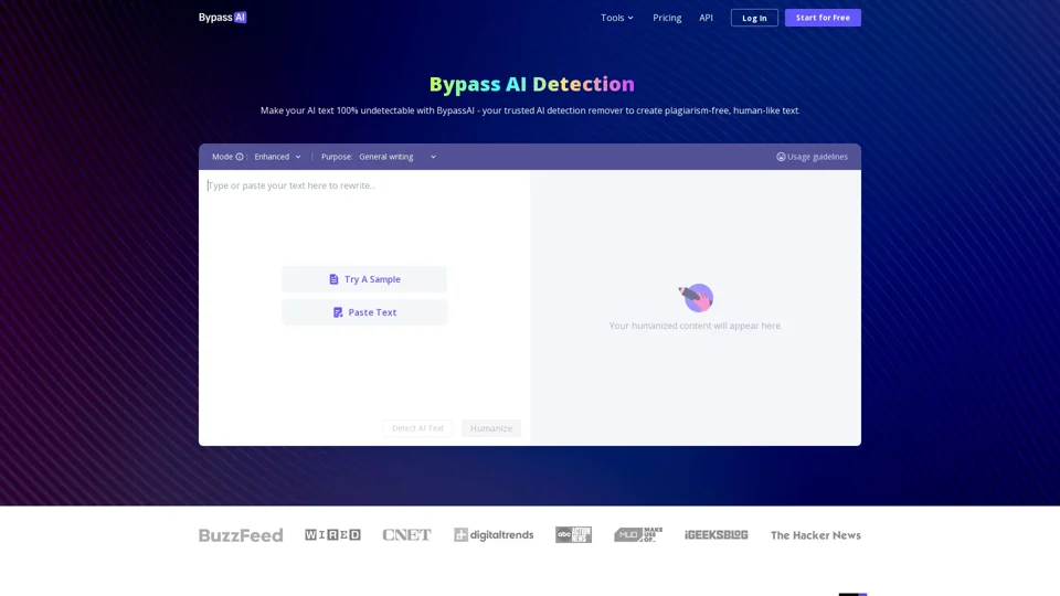 Bypass AI: Anti AI Detector & AI Detection Remover