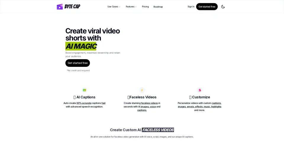 Bytecap - Immerse your videos with custom AI captions
