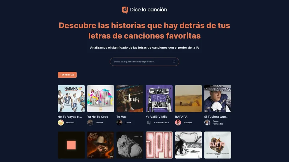 Dice la canción - Letras de canciones y significados