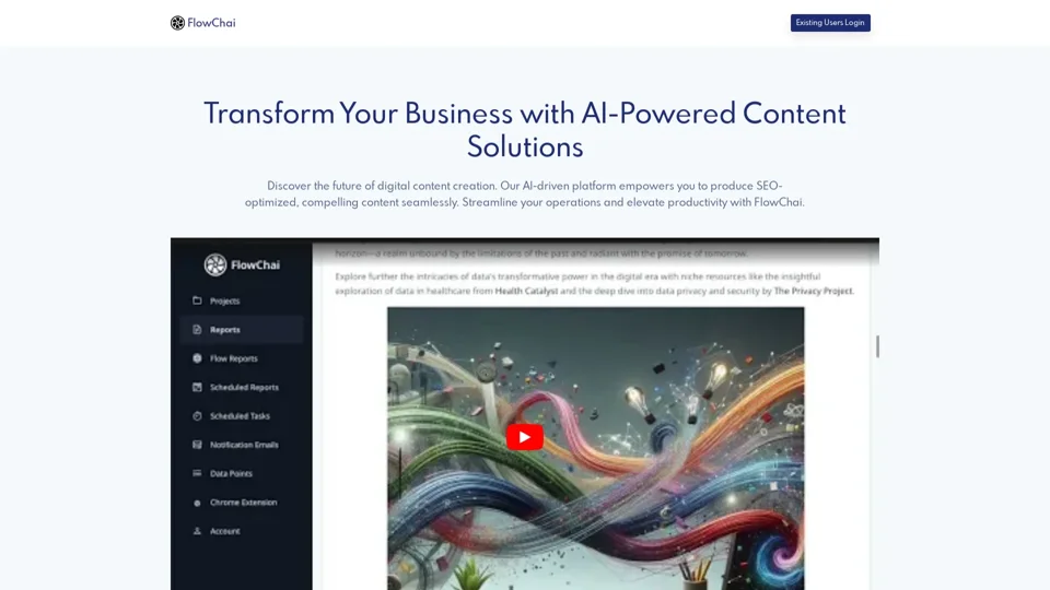 FlowChai  - High Quality Bulk AI Content Solution