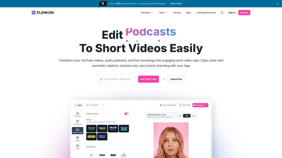 Short Videos From Long Videos And Audios - Flowjin