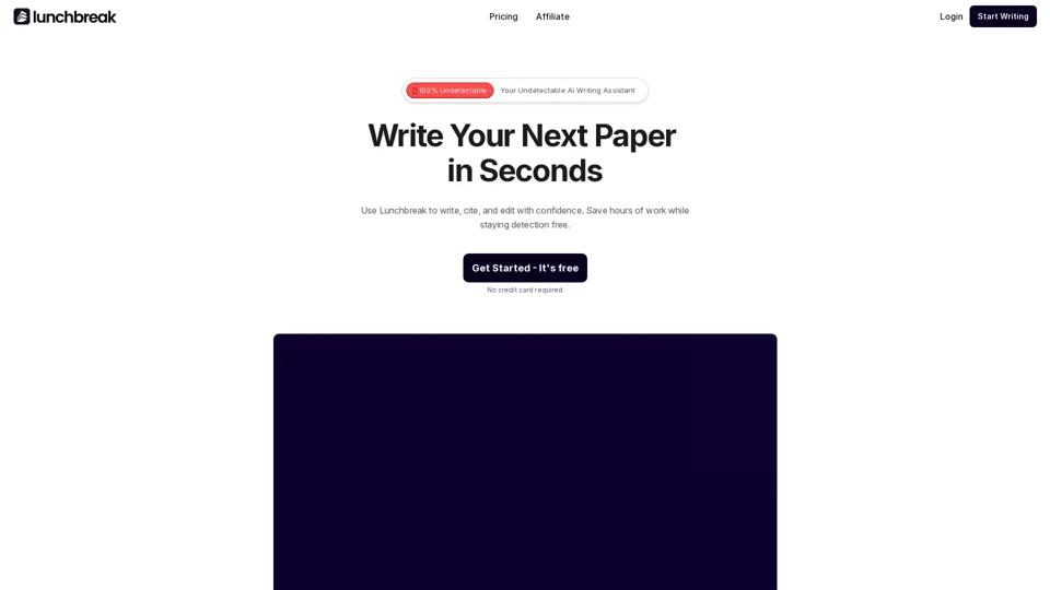 Research & Write In Seconds with Lunchbreak AI