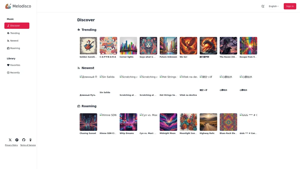 Discover AI Songs in Melodisco - AI Music Player