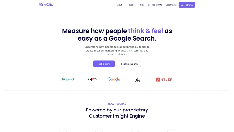 OneCliq | On-Demand Customer Research into Actionable Insights & Assets