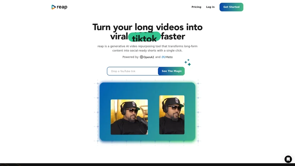 reap: Create viral shorts and reels using AI video clipping