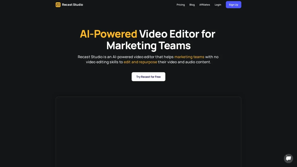 Recast Studio: AI-Powered Video Editor for Marketing Teams