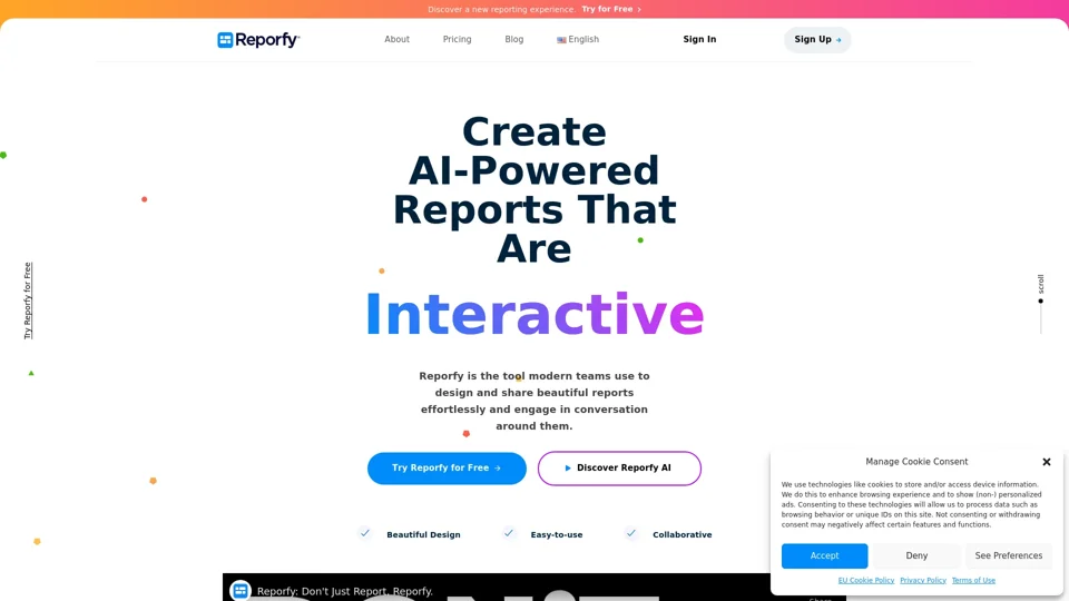 Reporfy® - Insightful Reports at the Speed of AI