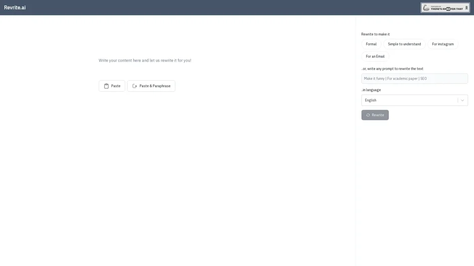 revrite.ai | Context aware, powerful paraphrasing tool with rich text, multilanguage support