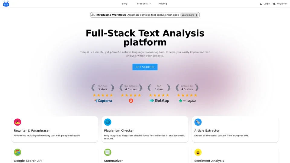 Tinq.ai | Ready-to-use NLP API Toolkit - NLP as a Service - Tinq.ai