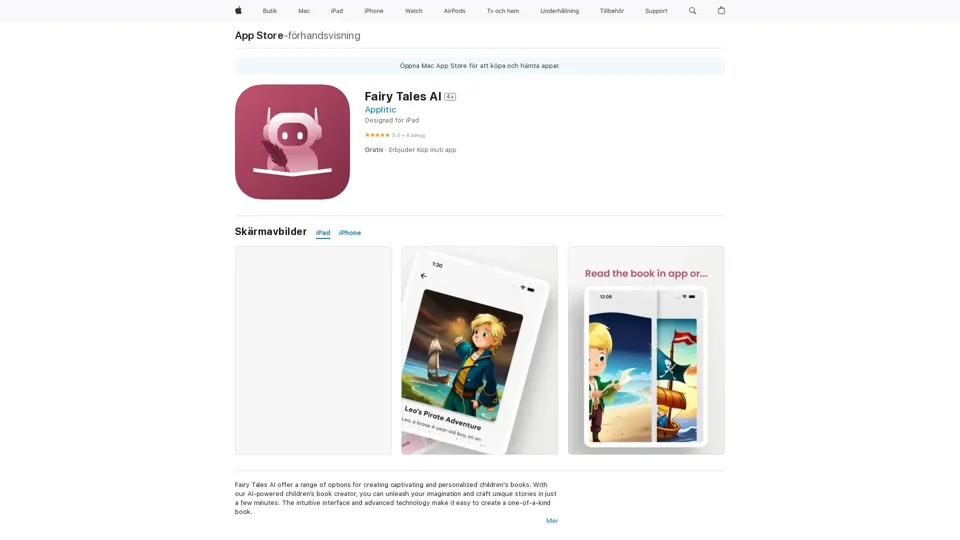 Fairy Tales AI i App Store