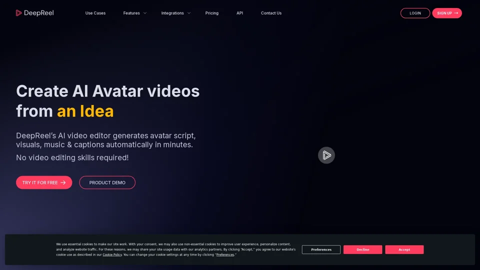 DeepReel | Make AI Generated Videos from Text