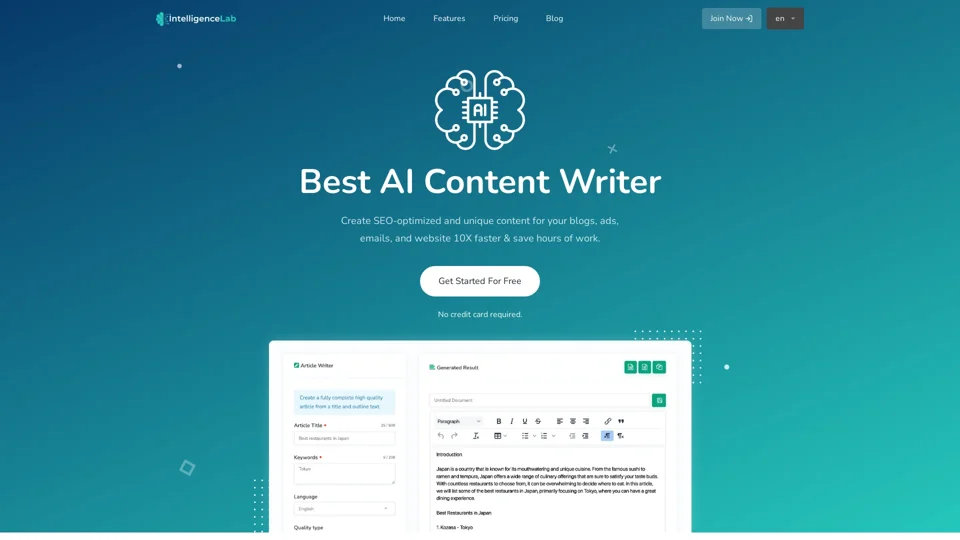 IntelligenceLab - AI Generator