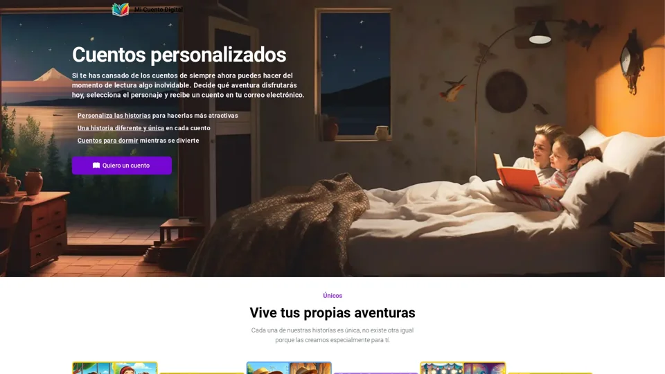 Cuentos personalizados para tus hijos | Mi Cuento Digital