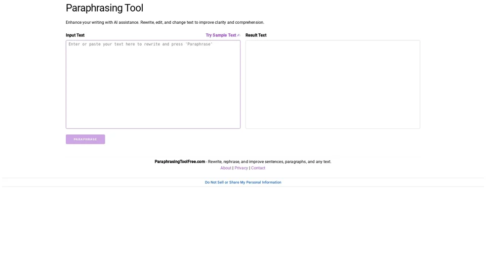 Paraphrasing Tool - Free AI Paraphraser