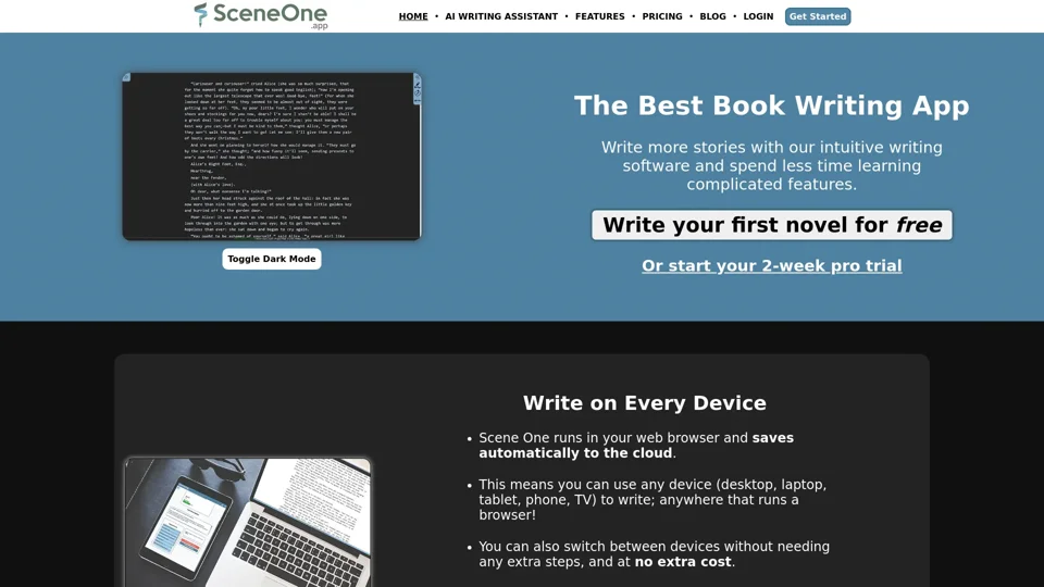 Online Book Writing Software now with AI Writing Assistant